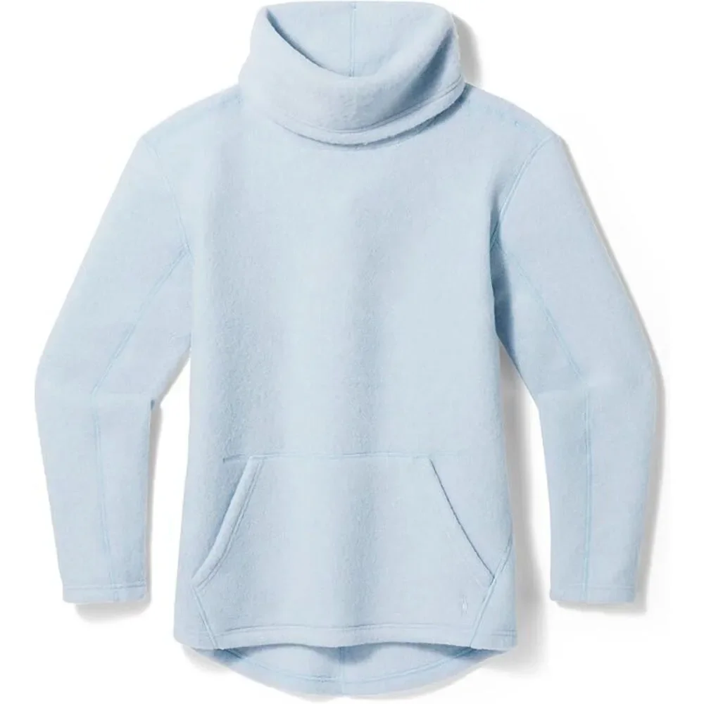 Smartwool Women's Hudson Trail Merino Wool Fleece Pullover, Light Blue, Size L - Picture 3 of 9
